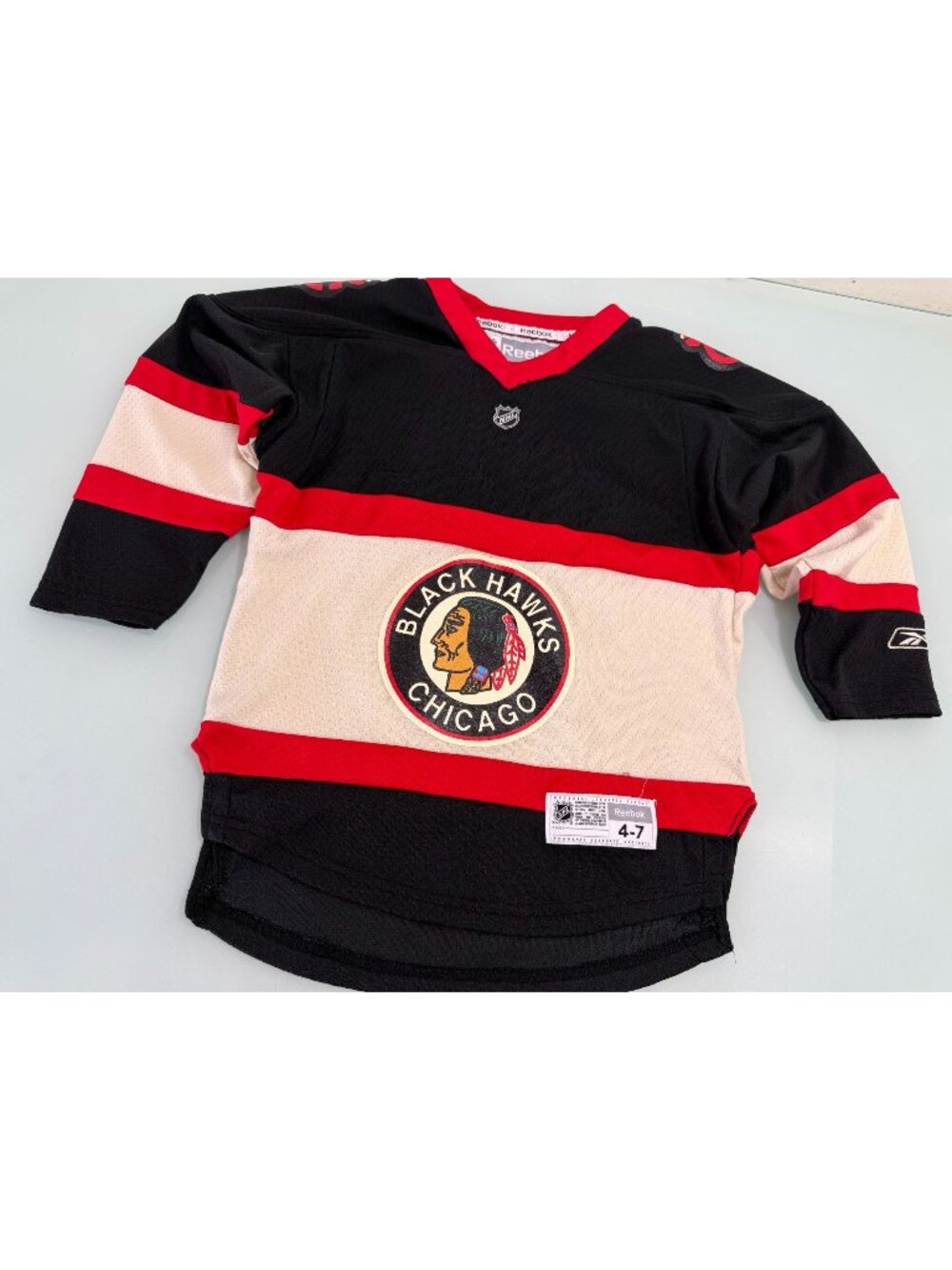 Vintage Reebok Chicago Blackhawks Jersey Child Youth Unisex 4-7 Hockey NHL